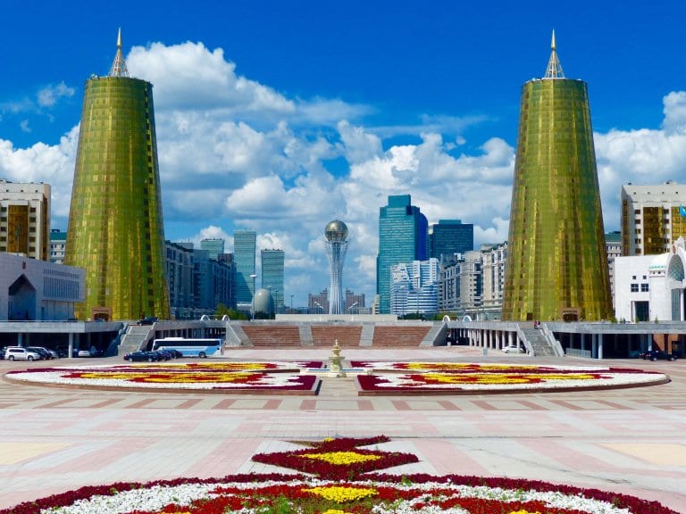 View of the city skyline of Astana