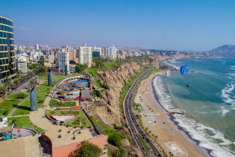Aerial view of Lima, Peru