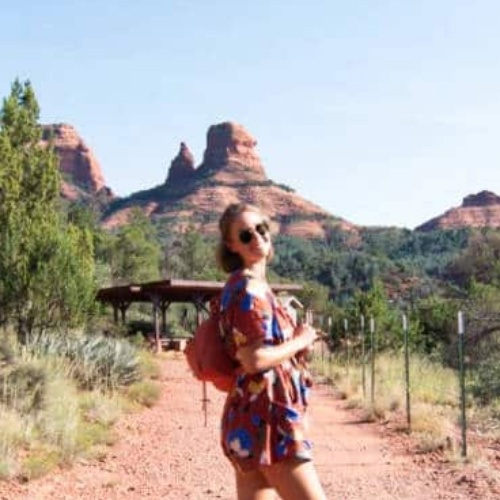 Ashleigh Bandimere posing for a photo at Cottonwood