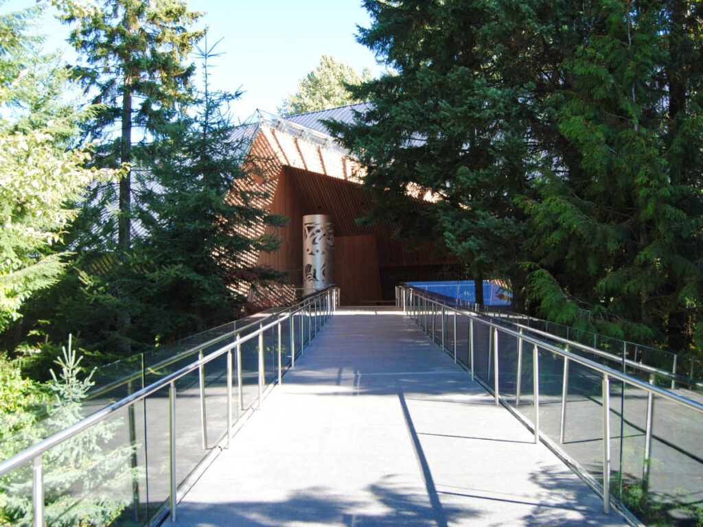 The bridge leading to the Audain Art Museum