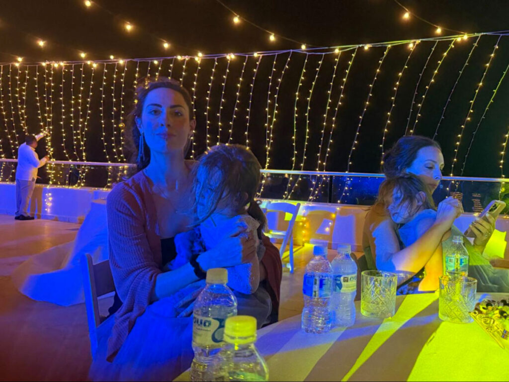 Author Niamh taking care of the kids at the Punta Vista rooftop