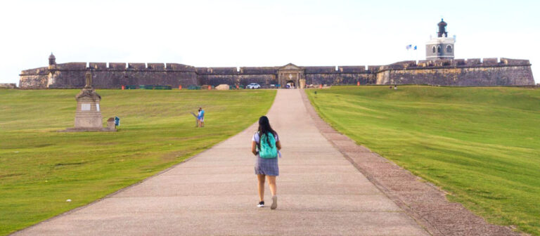 The author, Vanessa Ramos going to Castillo San Felipe del Morro