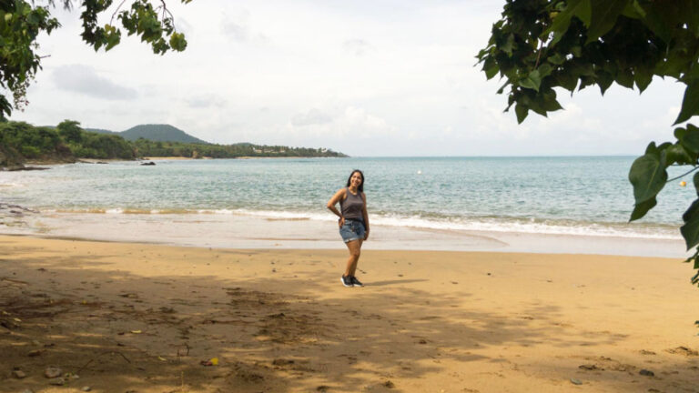 The author, Vanessa Ramos on a beach in Vieques