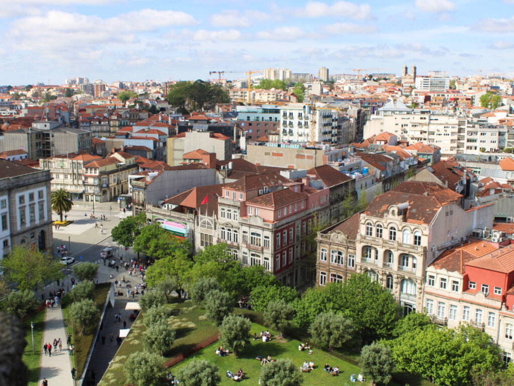 Overlooking view of the neighborhood in Porto
