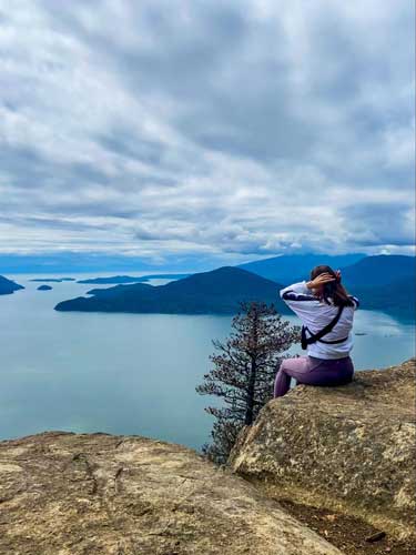Brooke Horrobin with a scenic view from Vancouver, British Columbia