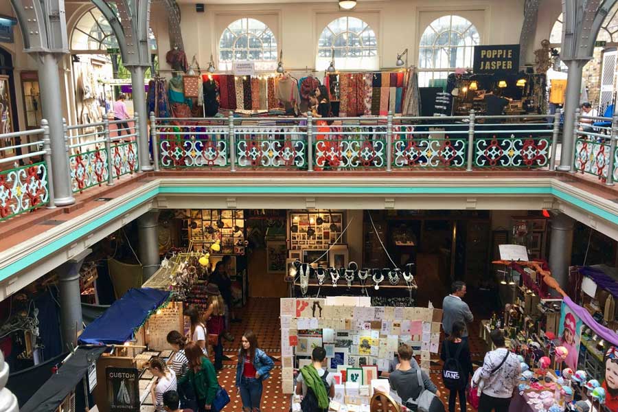 View of people from the Camden Market