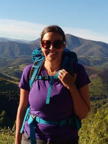 Catherine Driver during her walk at the Camino de Santiago, Spain