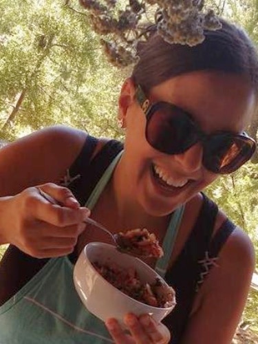 Catherine Driver wating during her trip in Kaş, Turkey