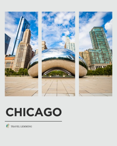 The Bean, famous landmark in Chicago, Illinois