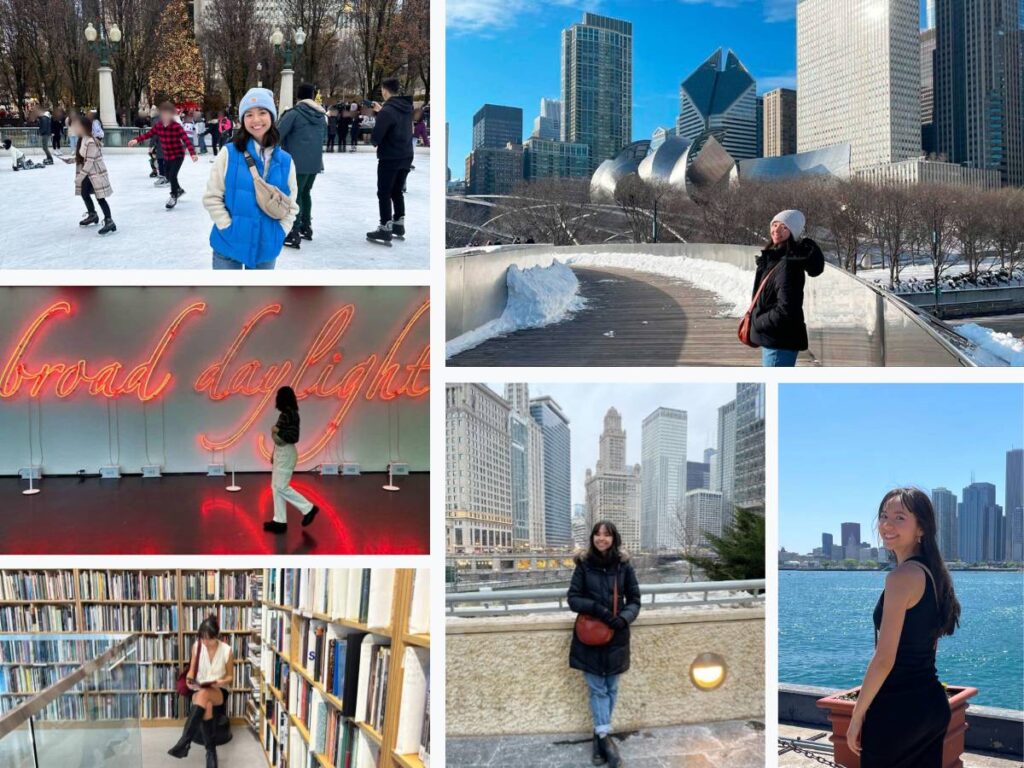 A photo collage of Chicago, Illinois writer