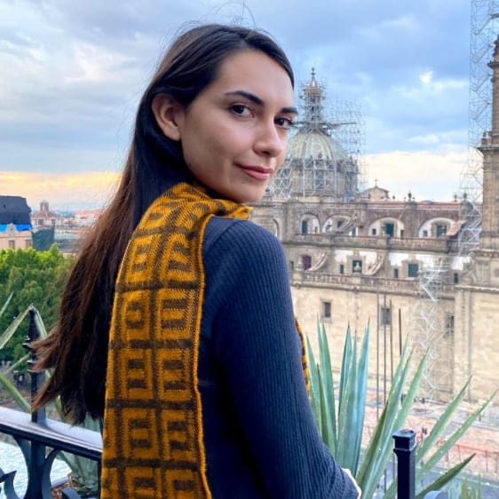 Clara smiling for the camera in Mexico