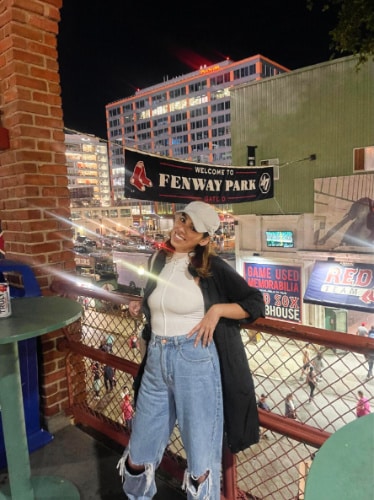 Claudicet Peña posing for a photo at the Fenway Park- Boston, MA
