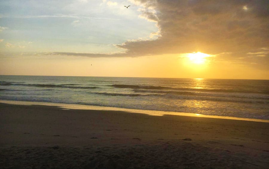 Sunrise at Cocoa Beach in Orlando
