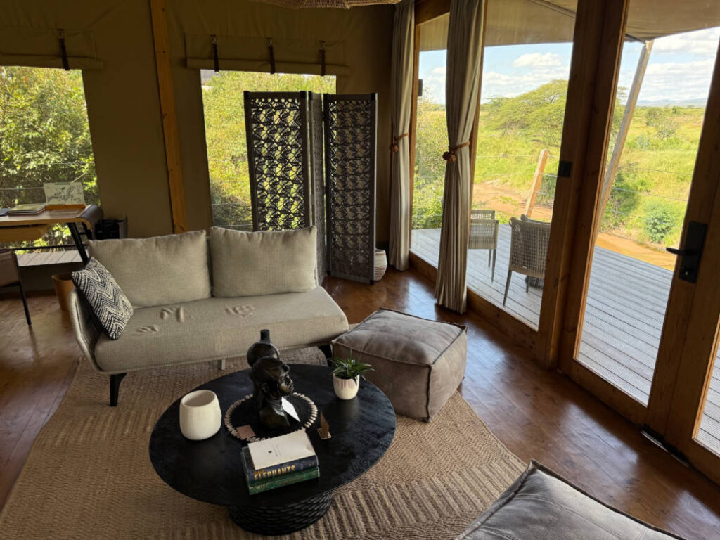 View of the lounge area inside the room