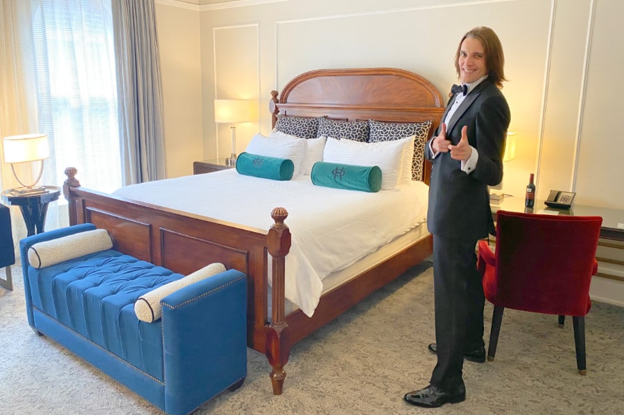 The author at one of the top places to stay in Denver