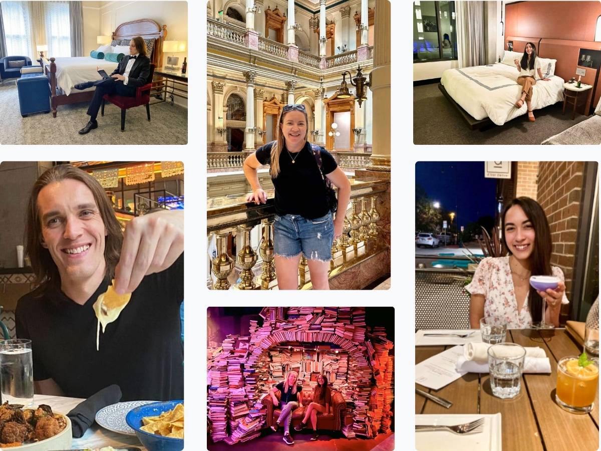 A photo collage of Denver, Colorado writers