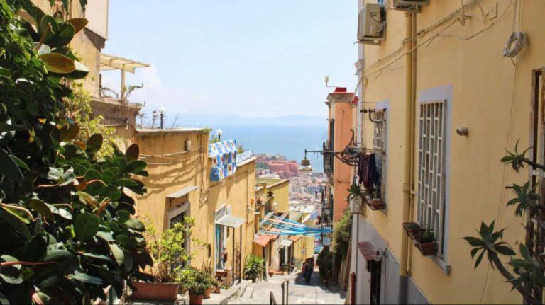 Overlooking view of the cityscape from the elevated neighborhood of Vomero