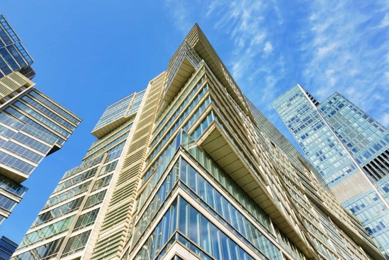 Modern buildings in Almaty