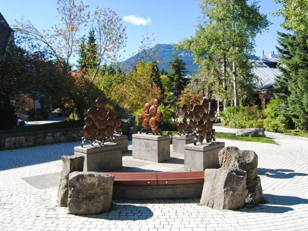 The art installations at the First Nations Art