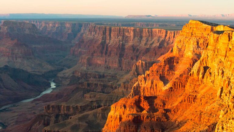 Scenic view from the Grand Canyon at sunrise