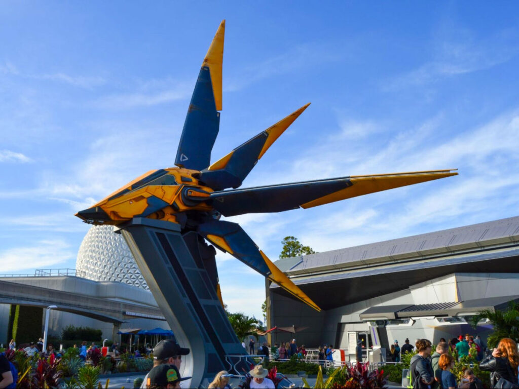 Group of people at the Guardians of the Galaxy Cosmic Rewind