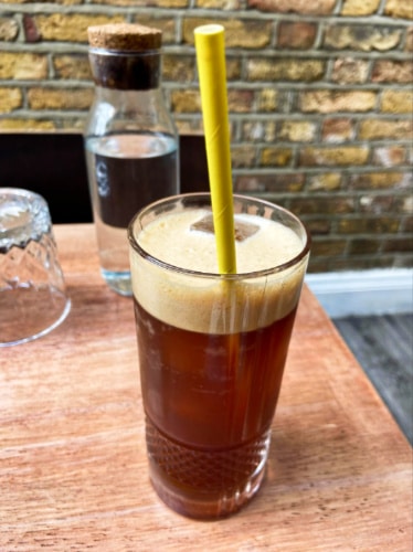 A glass of iced Americano from Matt’s Cafe