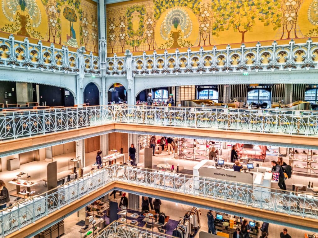 View inside the luxurious La Samaritaine department store in Paris