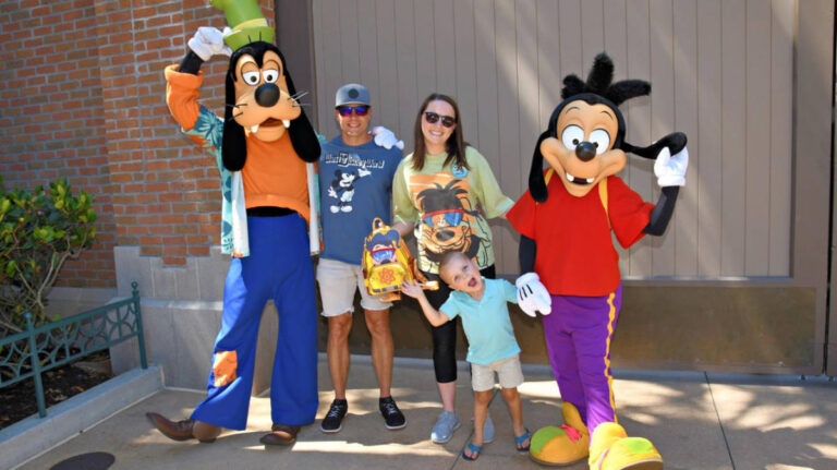 The author Katie Neufeld with her family enjoying their day in Orlando