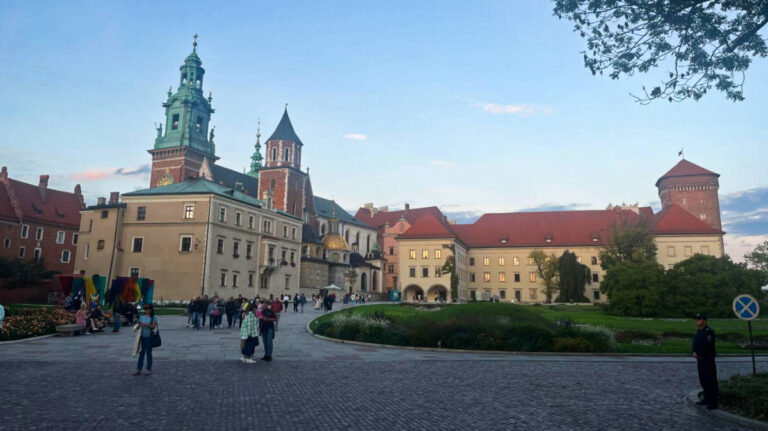 Panoramic view of the Wawel Royal Castle in Krakow