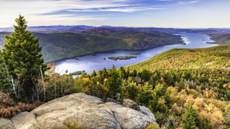 Aerial view of the Lake George and the Tongue Range