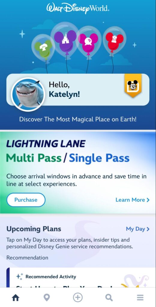 Lightning Lane on the My Disney Experience app