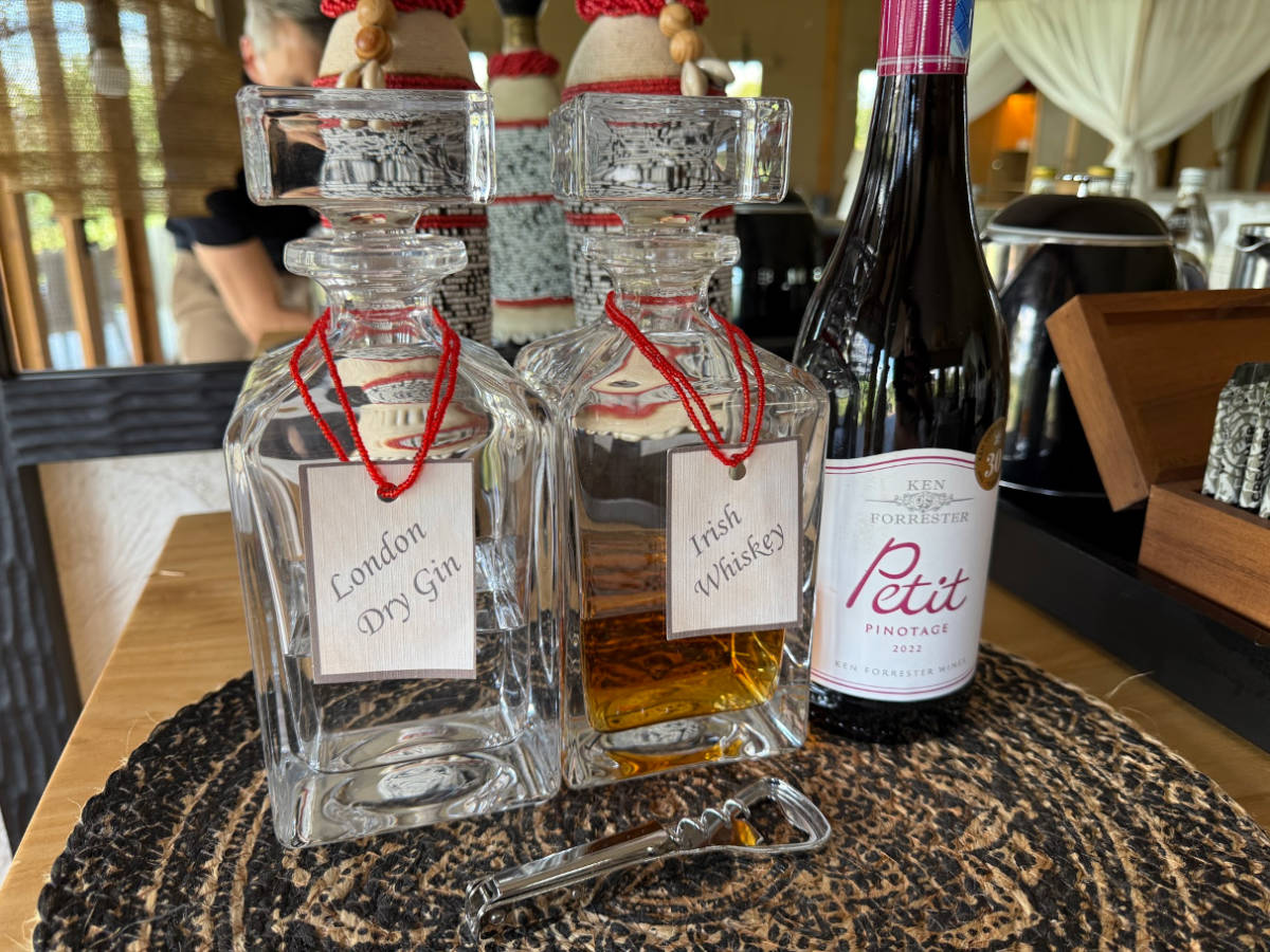 A variety of liquors served in the room