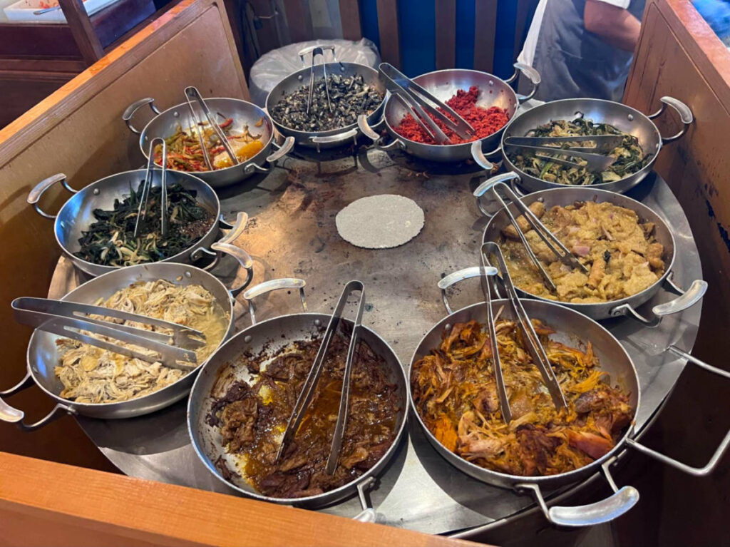 View of the viands served during the lunch buffet at Hyatt Ziva