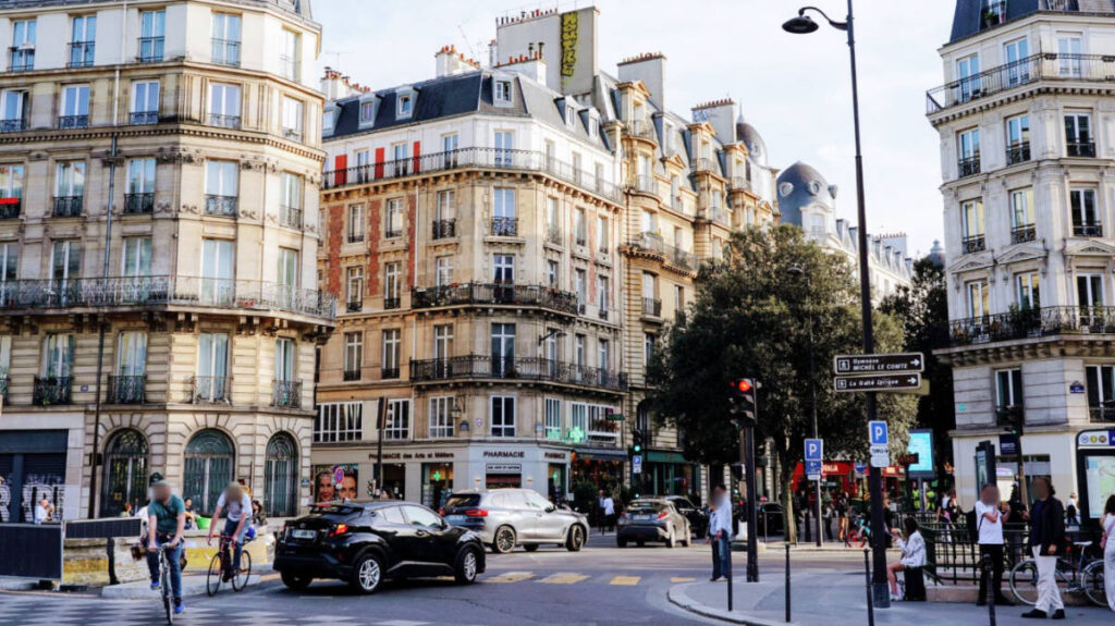 View at the Marais Neighborhood during morning