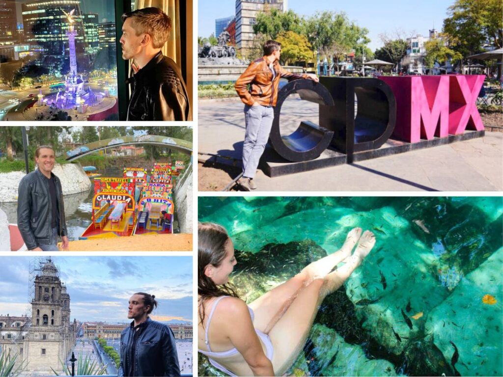 A photo collage of Mexico City writers