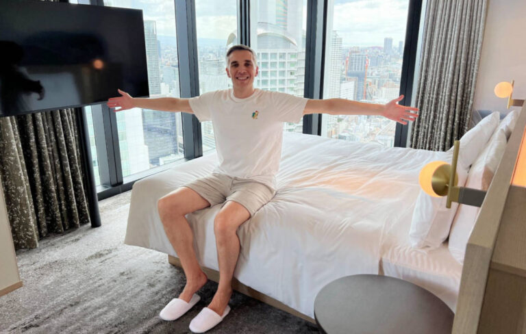 The author, Nate Hake on his room at The Osaka Station Hotel