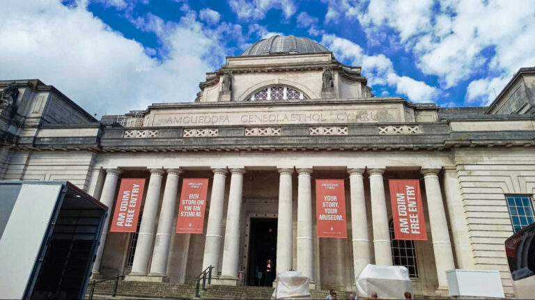 The facade of the National Museum Cardiff