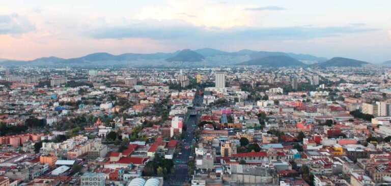 Aerial view of the neighborhood in Mexico City