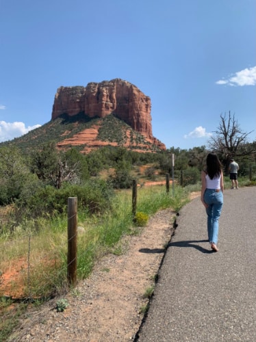 Niamh Hayes walking in Sedona, Arizona