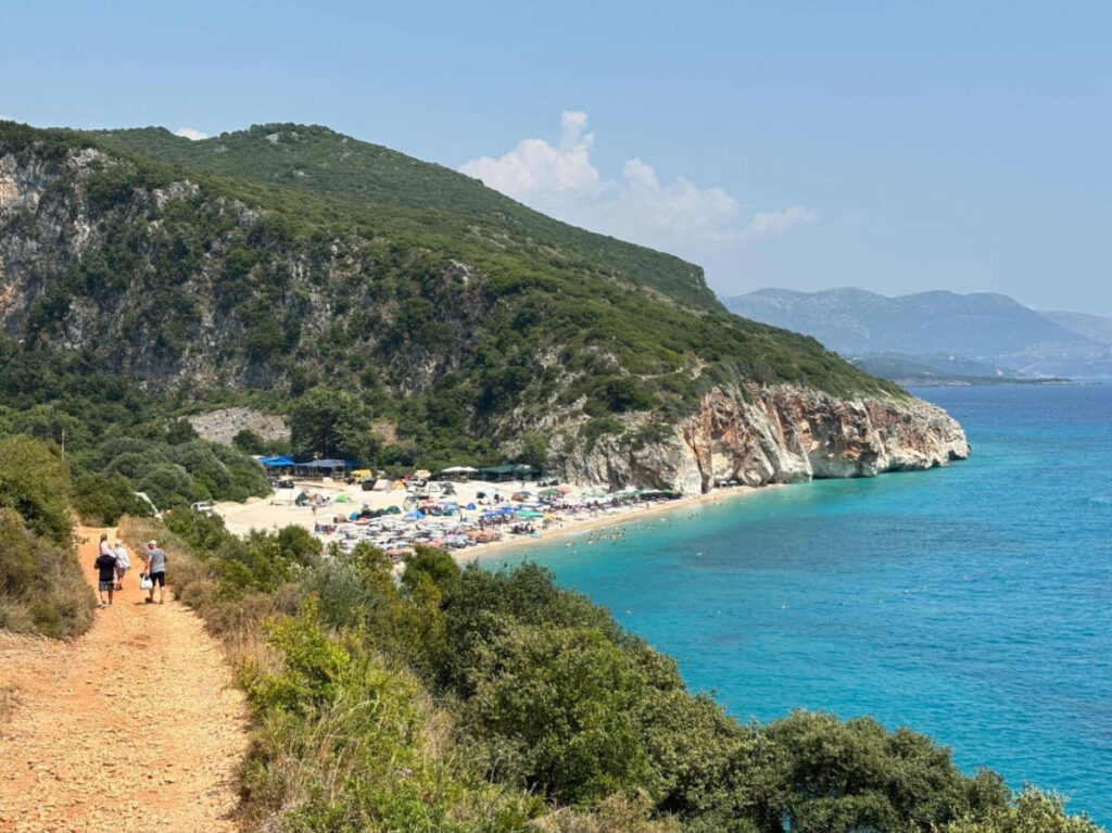 Scenic mountain views around the Gjipe Beach