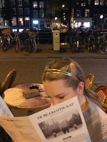 Rachel Kapelke-Dale reading in Amsterdam, the Netherlands