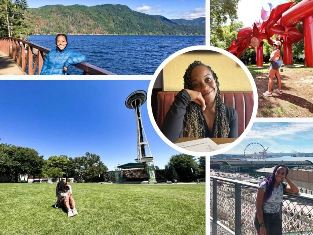 A photo collage of Seattle, Washington writer