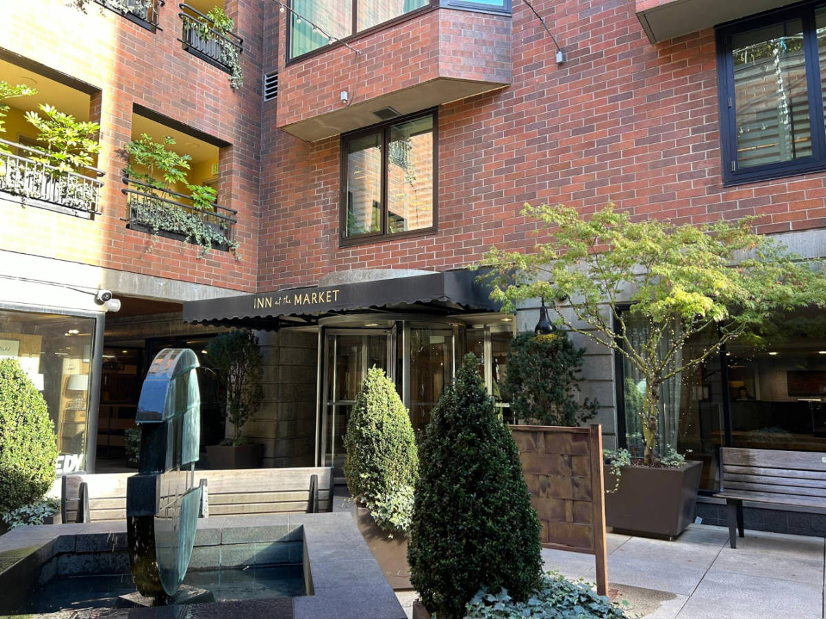View of the entrance to Seattle’s Inn At The Market Hotel
