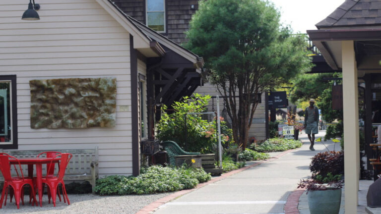 View of the shops in Hudson Valley