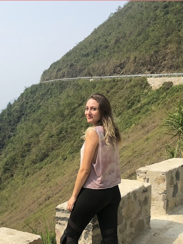Sky Ariella during a road trip in Vietnam