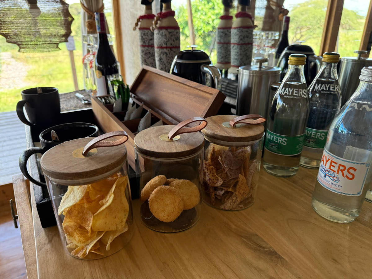 View of the snacks inside the jars