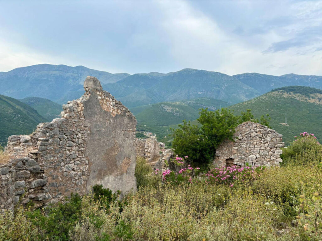 View of the ruins of the old Himarë Castle