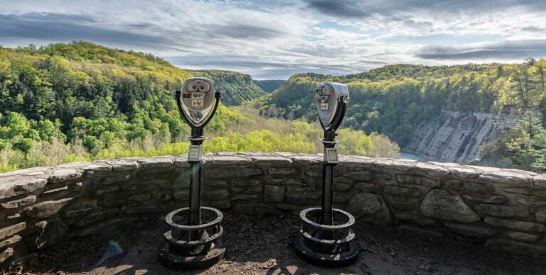 Two tourist telescope in Letchworth State Park