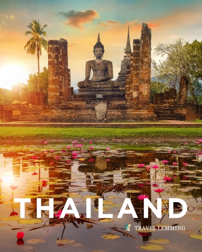 One of the temples in Thailand during sunset