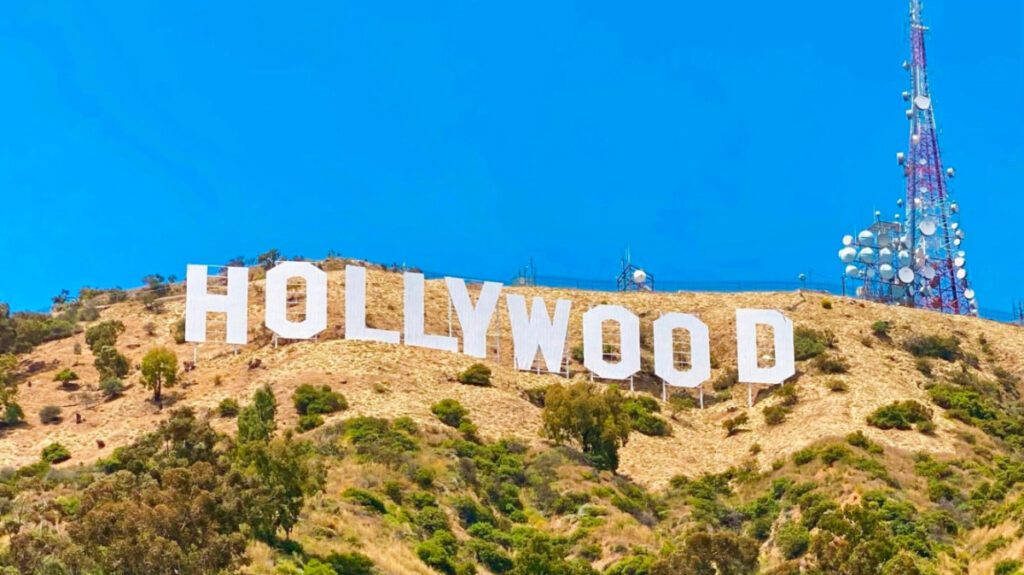 The Hollywood Sign, seen from Innsdale Trail